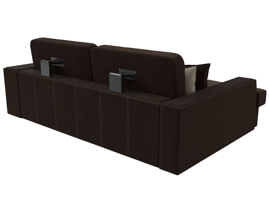 Диван угловой Брюссель левый угол (коричневый;бежевый)