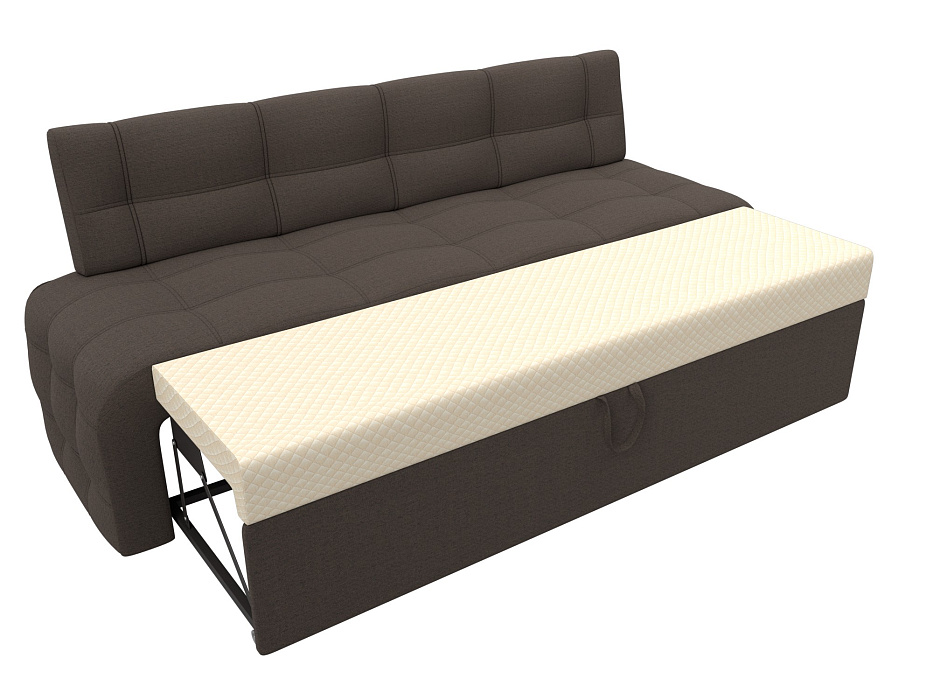 Диван кухонный прямой Люксор (амур 05 коричневый)