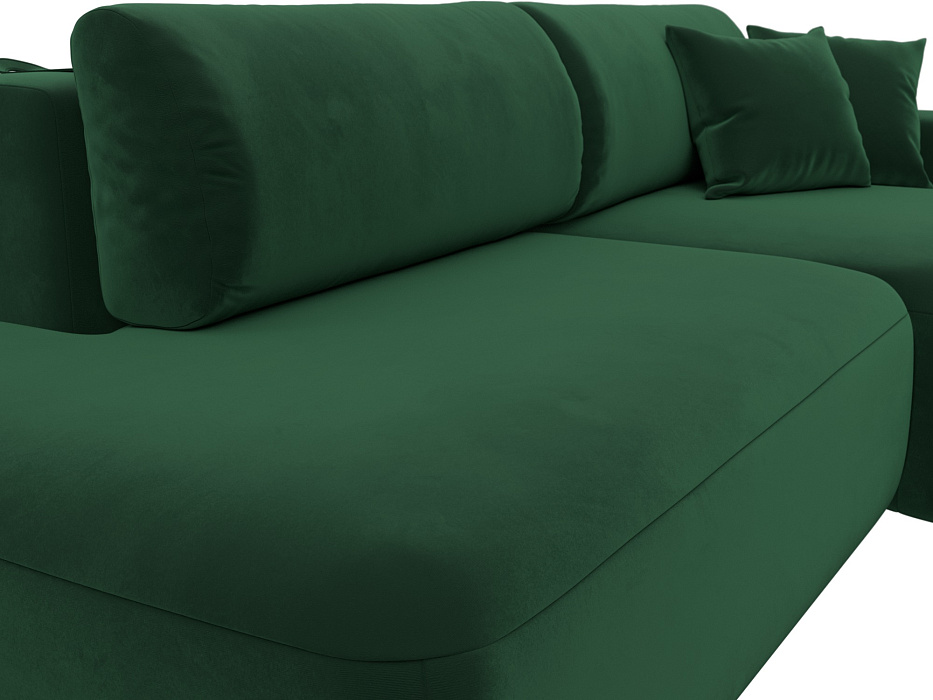 Диван угловой Лига-036 НПБ Модерн правый угол (seven 626 зеленый)