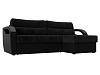 Угловой диван Форсайт правый угол (черный\черный)