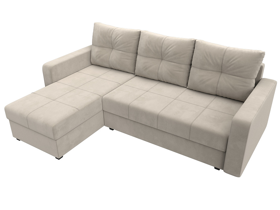 Диван угловой Ливерпуль Лайт левый угол (бежевый)