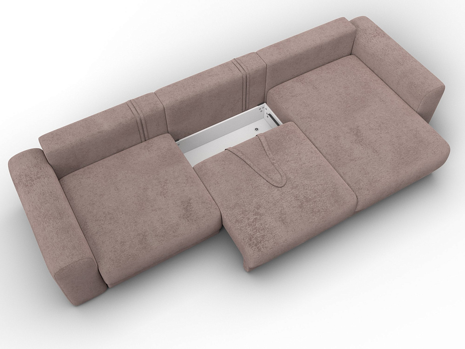 Диван угловой Лига-056 НПБ Лонг угол универсальный (tower 05 бежевый)