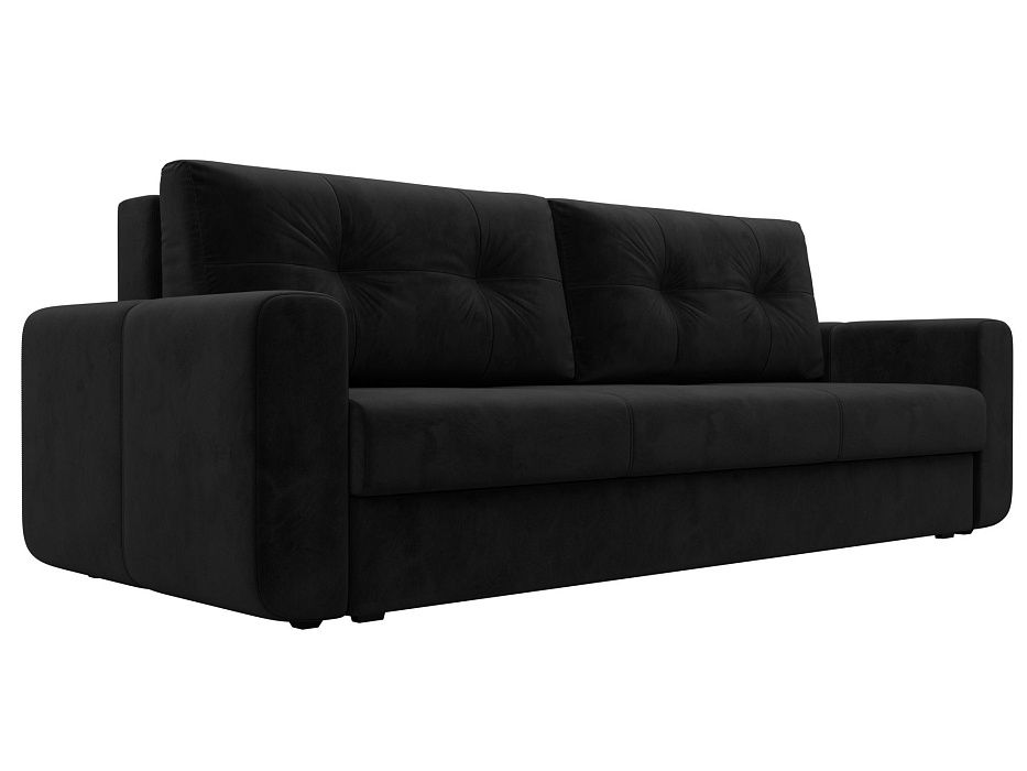 Прямой диван Лига-031 (черный)