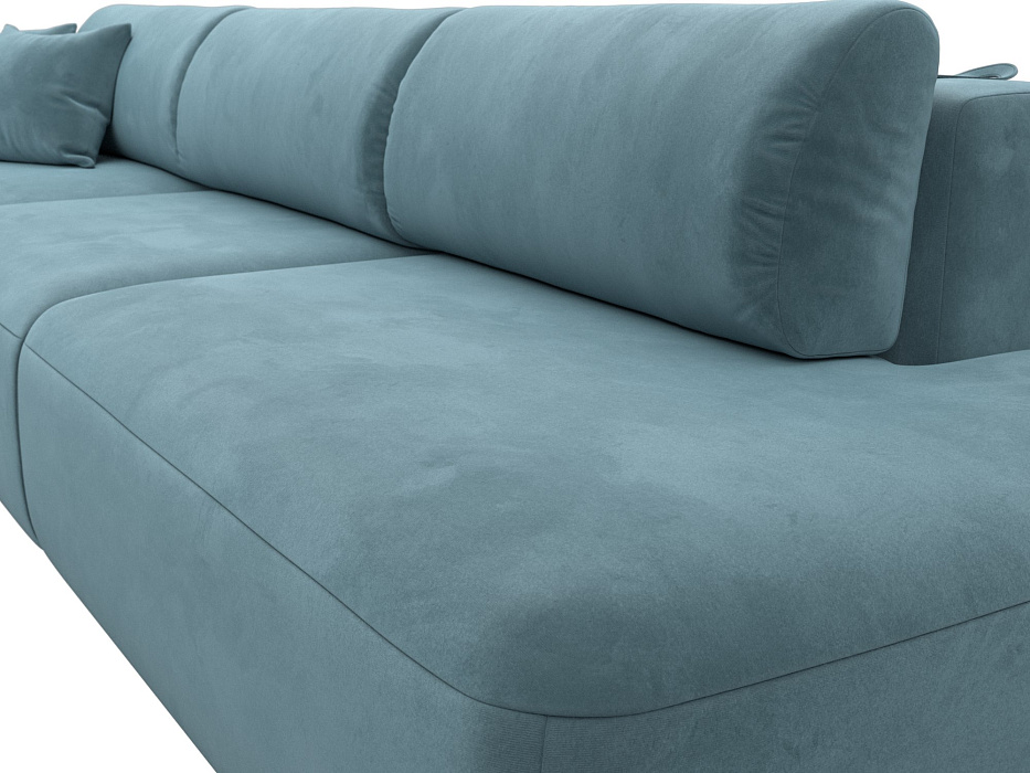 Диван угловой Лига-036 НПБ Модерн Лонг левый угол (seven 113 бирюзовый)