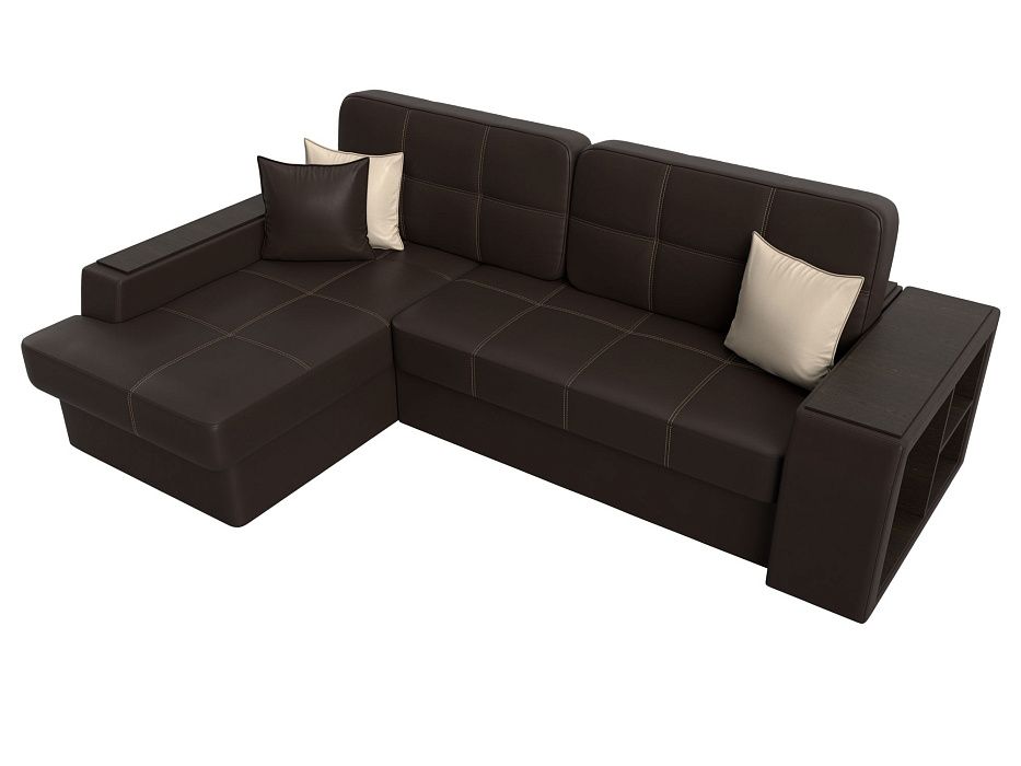 Диван угловой Брюссель левый угол (коричневый;бежевый)