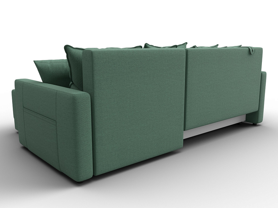 Диван угловой Лига-125 угол универсальный (амур 11 зеленый)