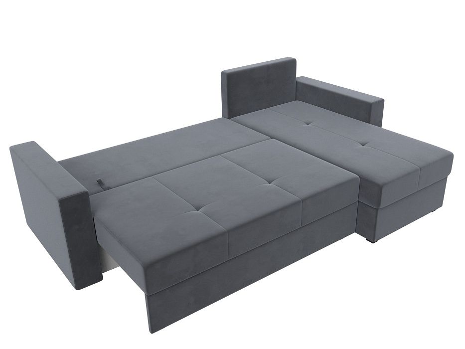 Диван угловой Верона Лайт правый угол (seven 17 серый)