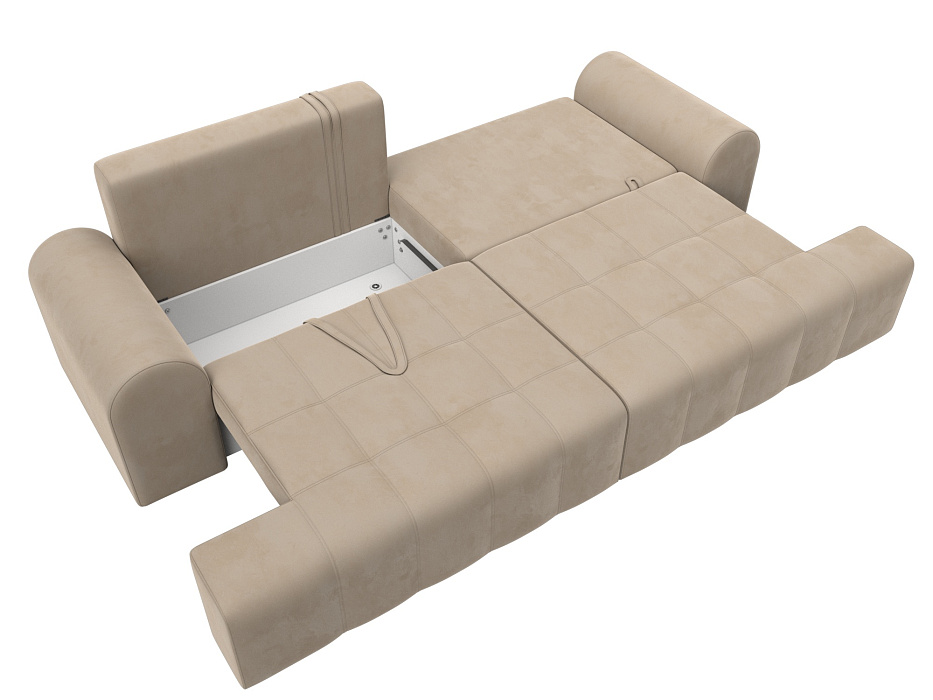 Диван прямой Лига-080 НПБ (seven 729 бежевый)