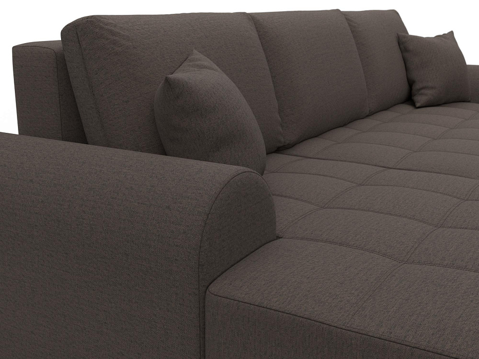 Диван угловой Лига-080 угол левый (амур 05 коричневый)