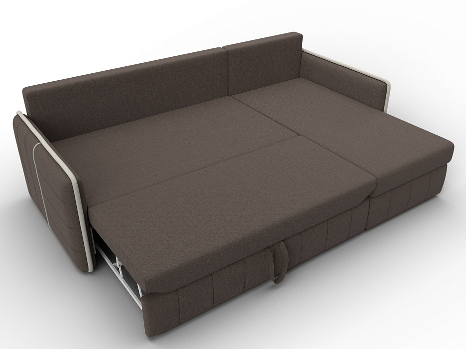 Диван угловой Лига-078 угол универсальный (амур 05 коричневый;амур 02 бежевый)