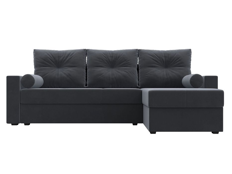 Диван угловой Верона Лайт правый угол (seven 17 серый)