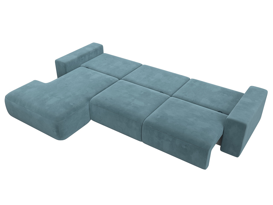 Диван угловой Лига-036 НПБ Классик Лонг левый угол (seven 113 бирюзовый)