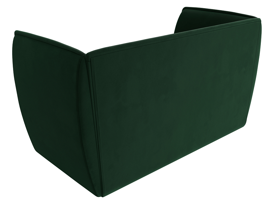 Диван кухонный прямой Бергамо 2-х местный (seven 626 зеленый)