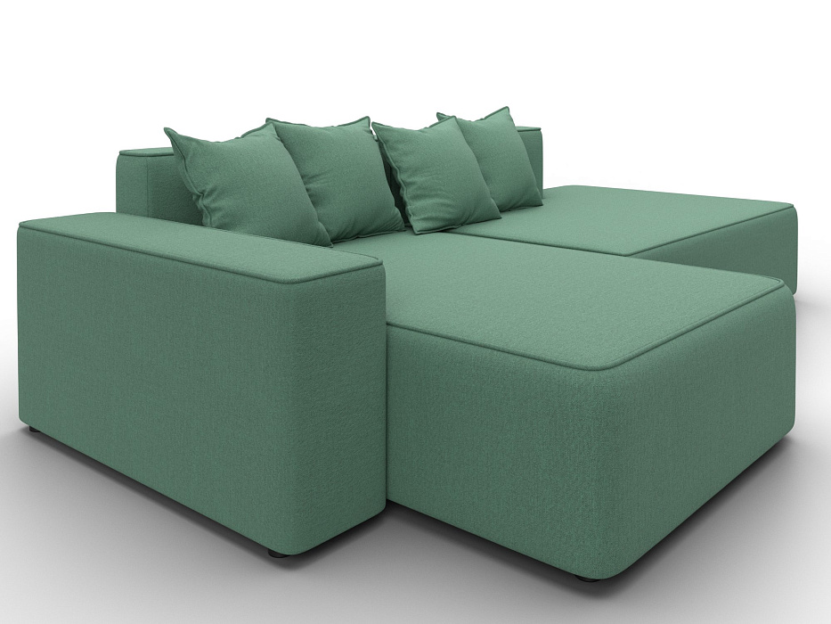 Диван угловой Лига-079 угол левый (амур 11 зеленый)