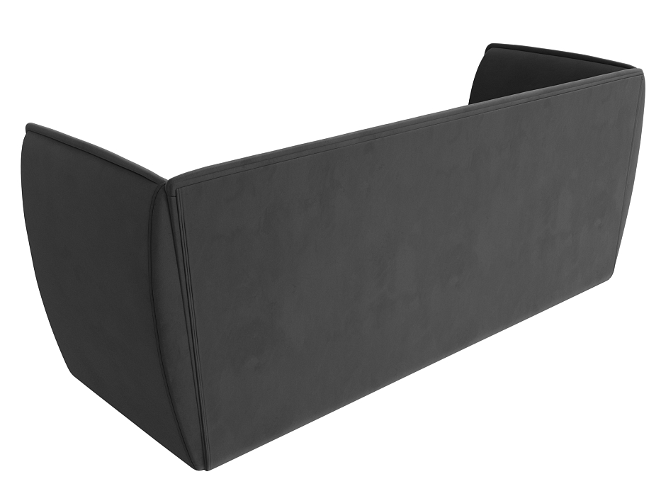 Диван кухонный прямой Бергамо 3-х местный (seven 17 серый)