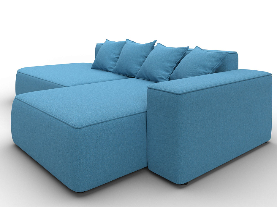 Диван угловой Лига-065 угол правый (амур 10 голубой)