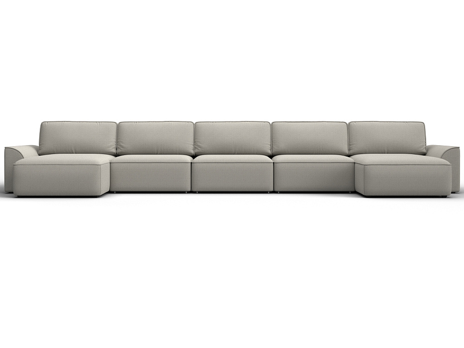 Диван П-образный Лига-048 НПБ МегаЛонг (амур 02 бежевый)