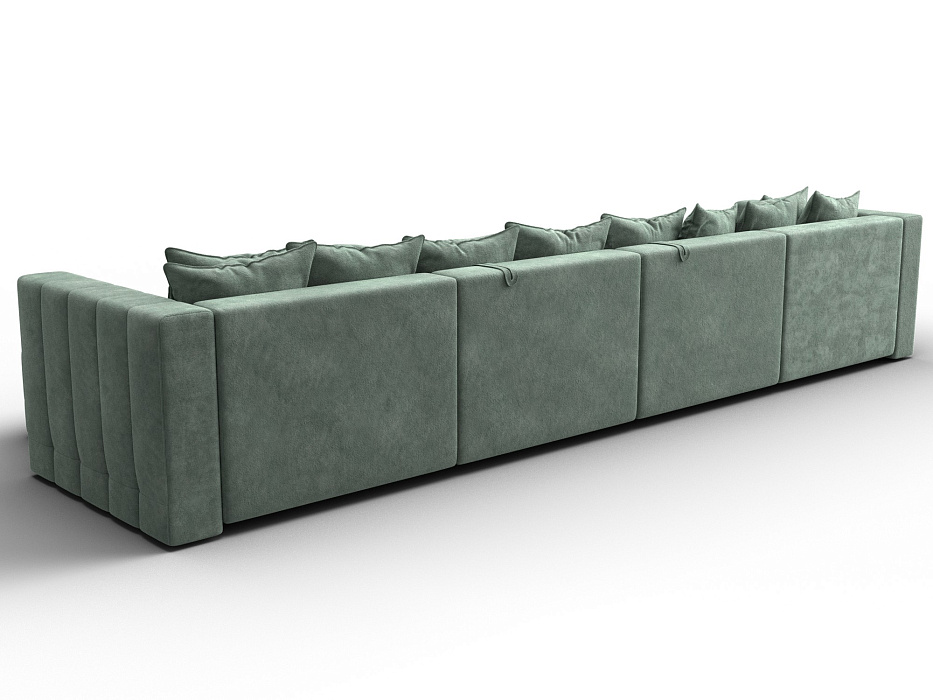 Диван П-образный Лига-052 НПБ Лонг (brut 08 зеленый)