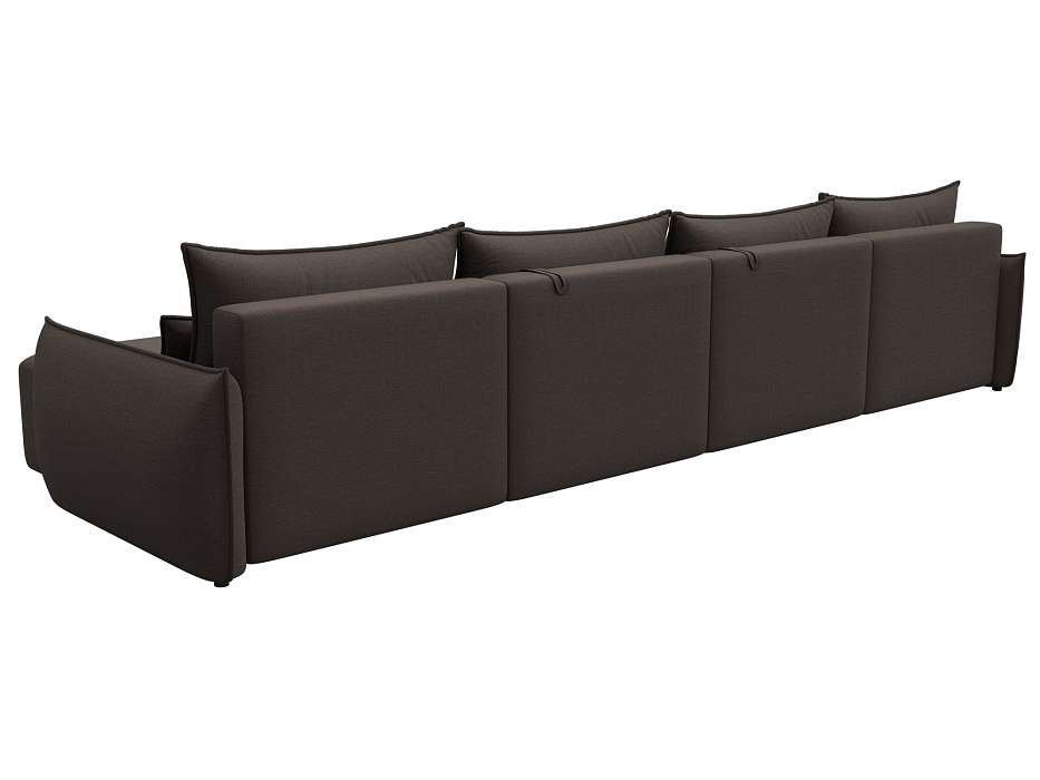 Диван П-образный Лига-051 НПБ Лонг (амур 05 коричневый)