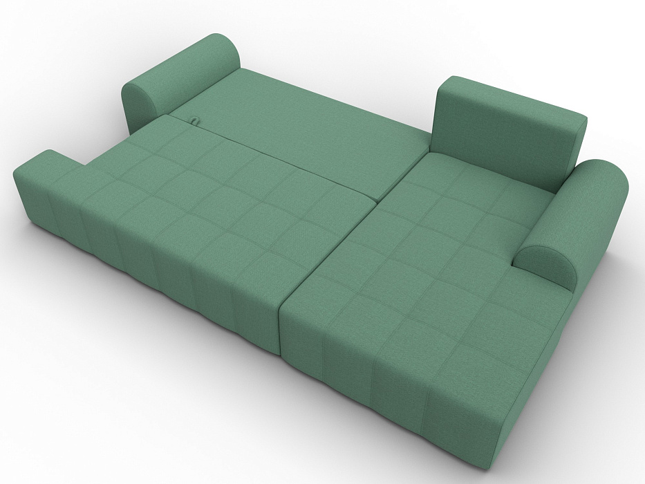 Диван угловой Лига-080 угол правый (амур 11 зеленый)