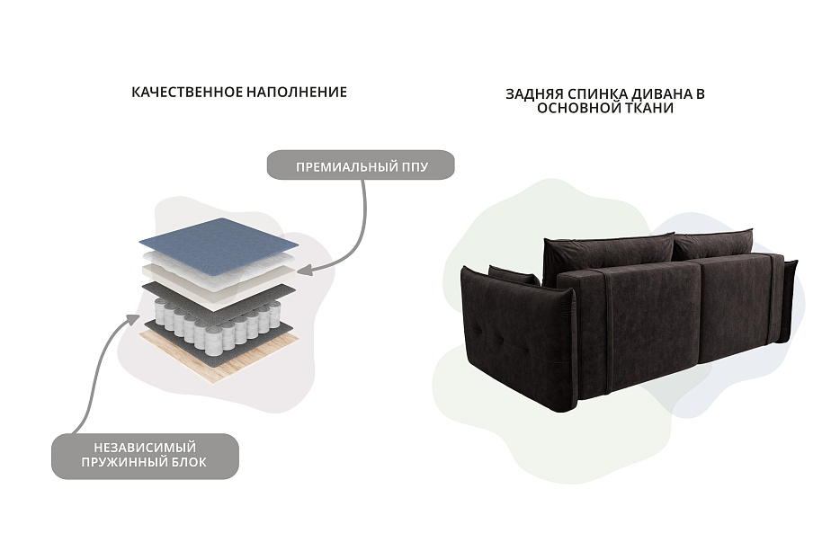 Диван прямой Лига-100 НПБ фото в интернет-магазине Лига Диванов