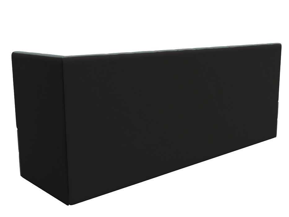 Диван кухонный прямой Бриз с углом справа (амур 07 серый)