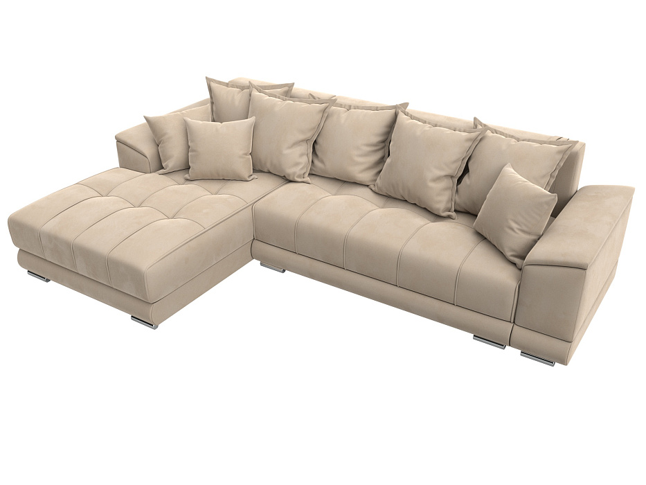 Диван угловой НордСтар левый угол (seven 729 бежевый)