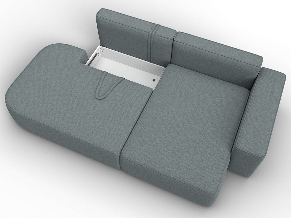 Диван угловой Лига-065 БП угол правый (амур 07 серый)