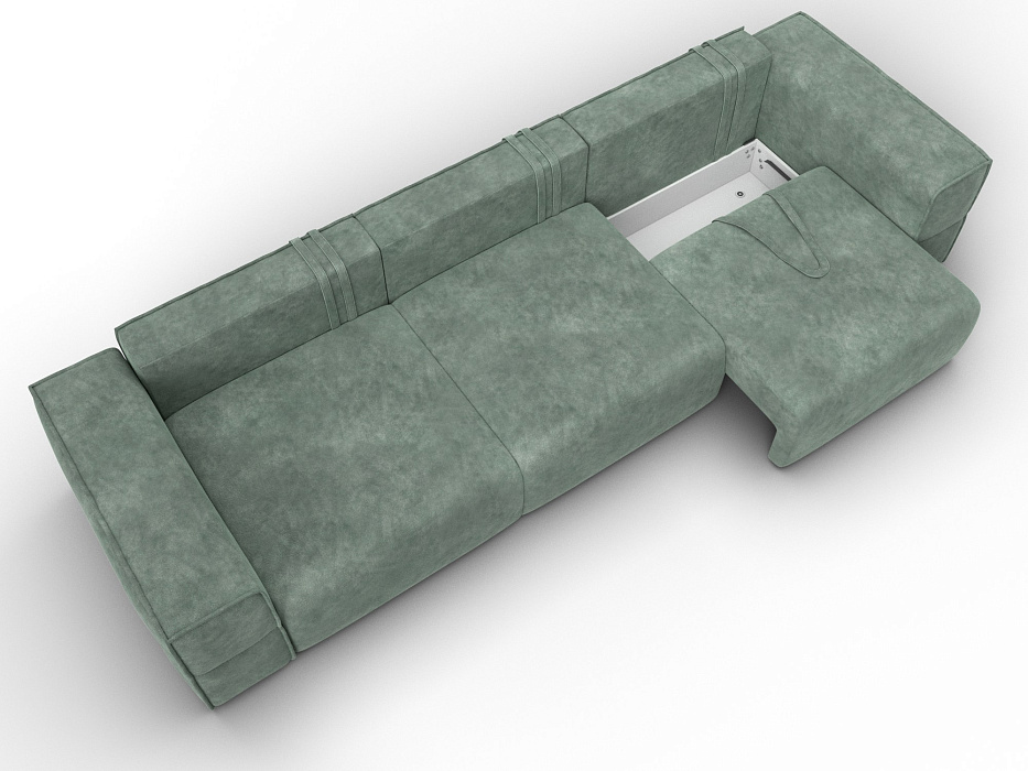 Диван прямой Лига-058 НПБ Лонг (brut 08 зеленый)