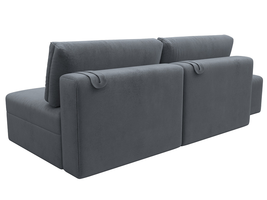 Диван прямой модульный с пуфом Лига-060 НПБ (tower 10 серый)