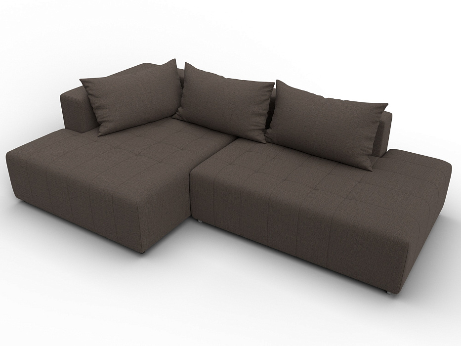 Диван угловой Лига-103 НПБ угол левый (амур 05 коричневый)