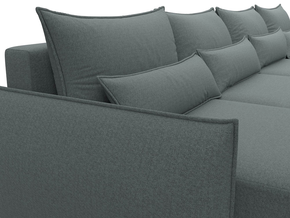 Диван П-образный Лига-051 НПБ Лонг (амур 07 серый)