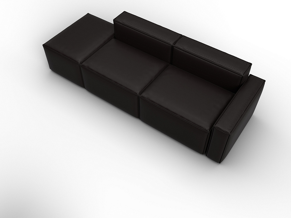 Диван угловой модульный Лига-063 угол правый (grifon 12 коричневый)