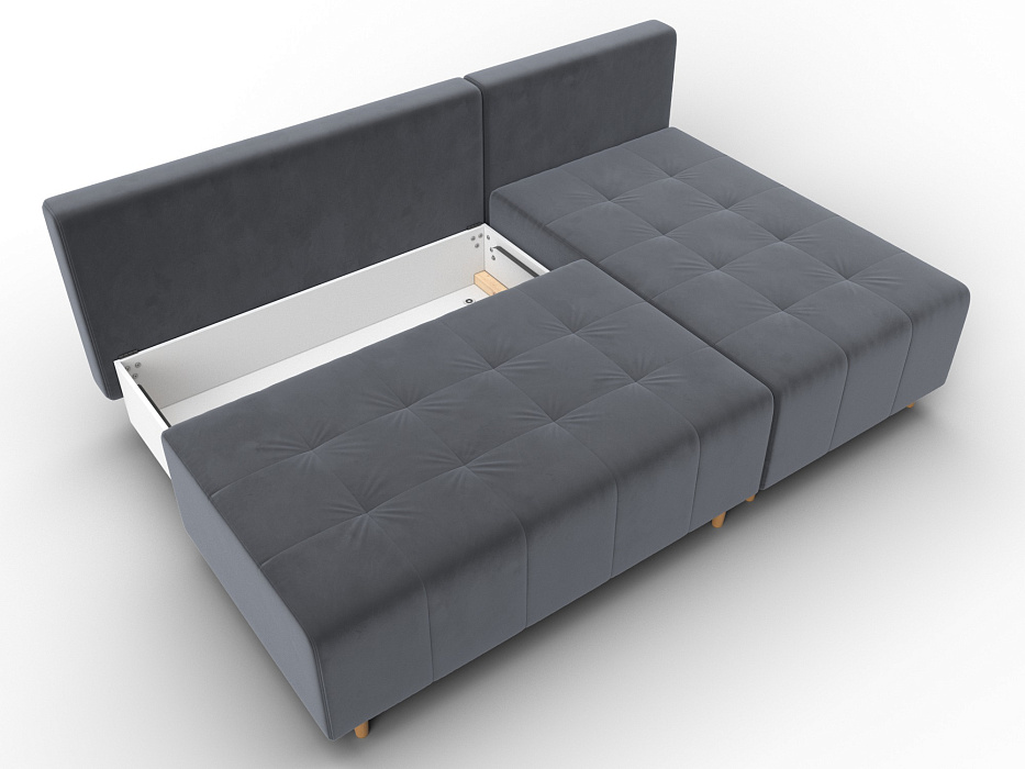 Диван угловой Лига-102 угол универсальный (seven 17 серый)