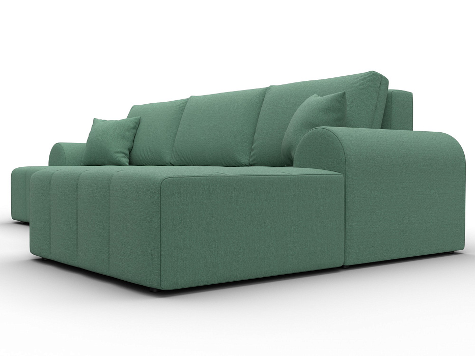 Диван угловой Лига-080 угол правый (амур 11 зеленый)