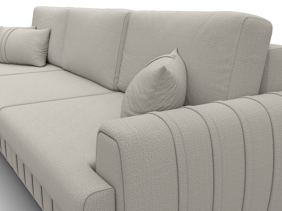 Диван угловой Лига-057 НПБ Лонг угол левый (амур 02 бежевый)