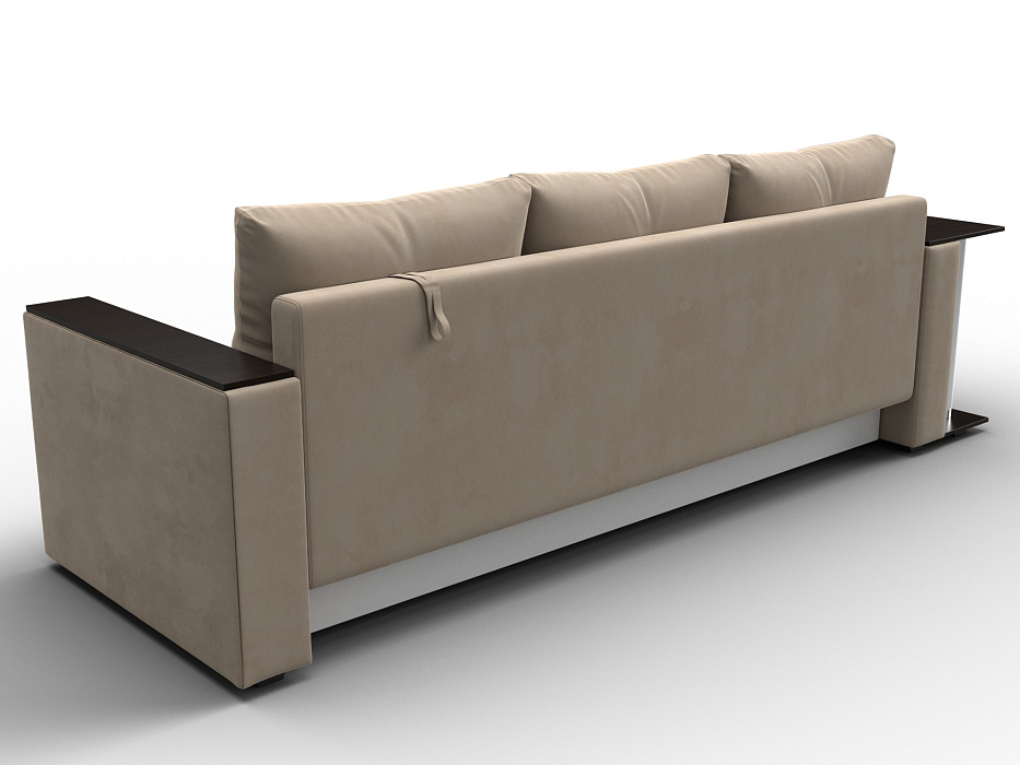 Диван прямой Атланта со столом слева (seven 729 бежевый)