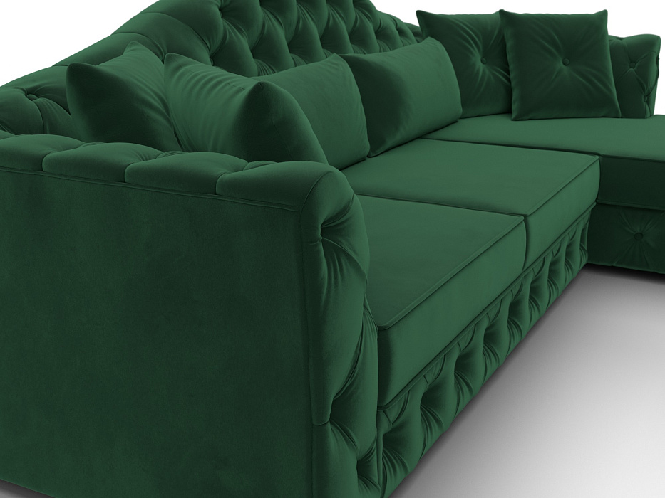 Диван угловой Артис правый угол (seven 626 зеленый)
