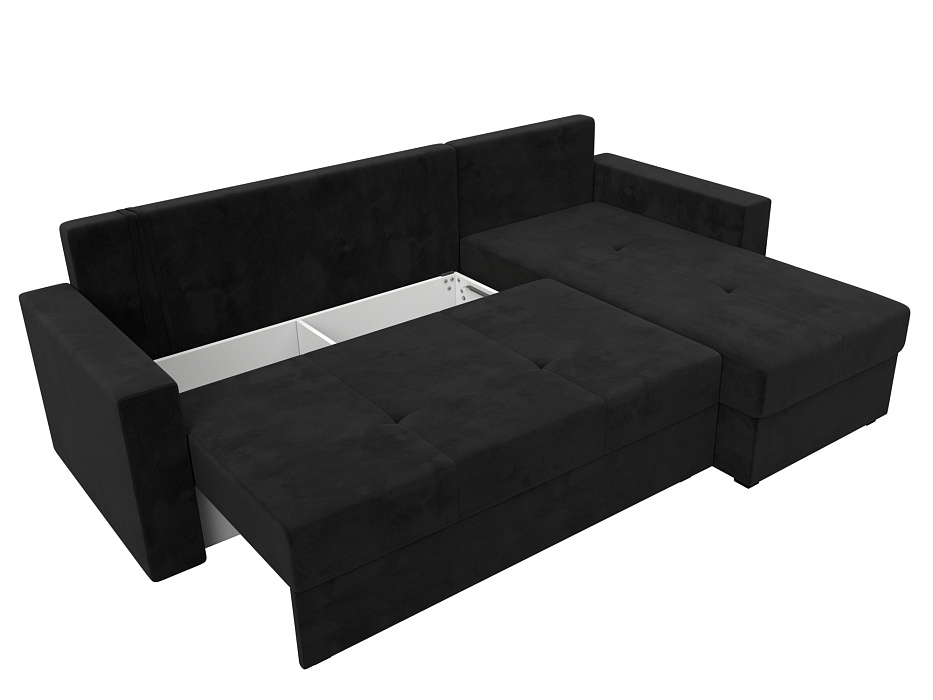 Диван угловой Верона Лайт правый угол (seven 35 черный)