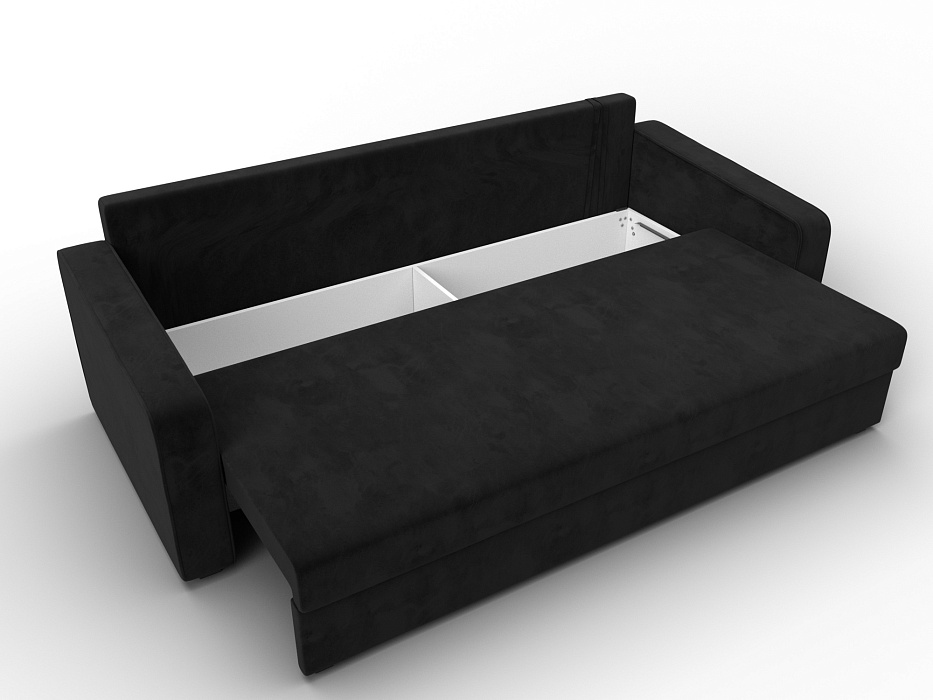 Диван прямой Лига-009 (seven 35 черный)
