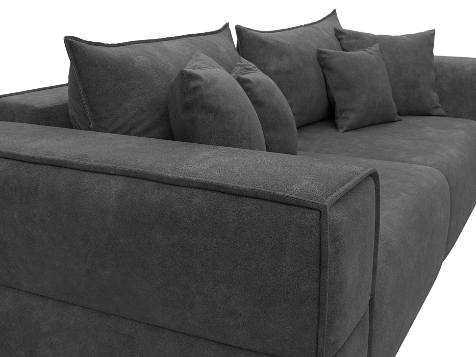 Диван прямой Лига-058 НПБ (brut 16 темно-серый)