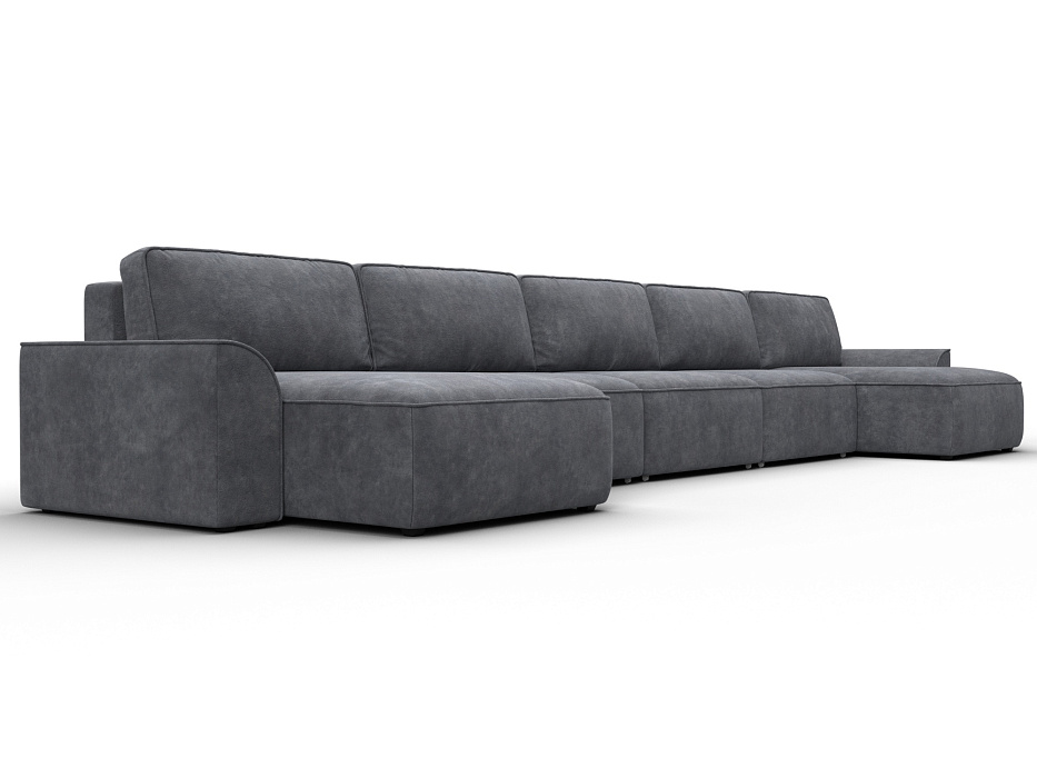 Диван П-образный Лига-048 НПБ МегаЛонг (brut 16 темно-серый)