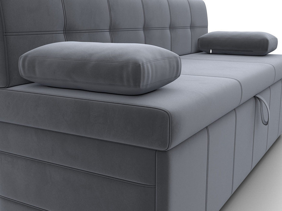 Диван кухонный прямой Лео (серый)