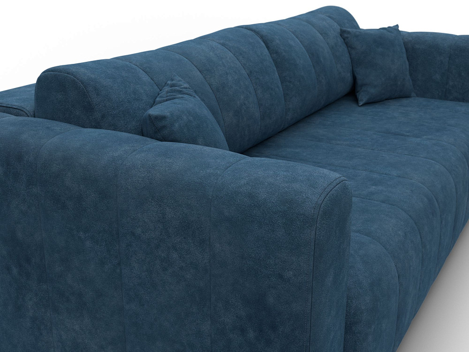 Диван прямой Лига-062 НПБ (велюр brut 11 синий)