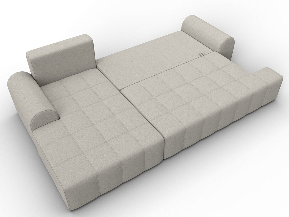 Диван угловой Лига-080 угол левый (амур 02 бежевый)