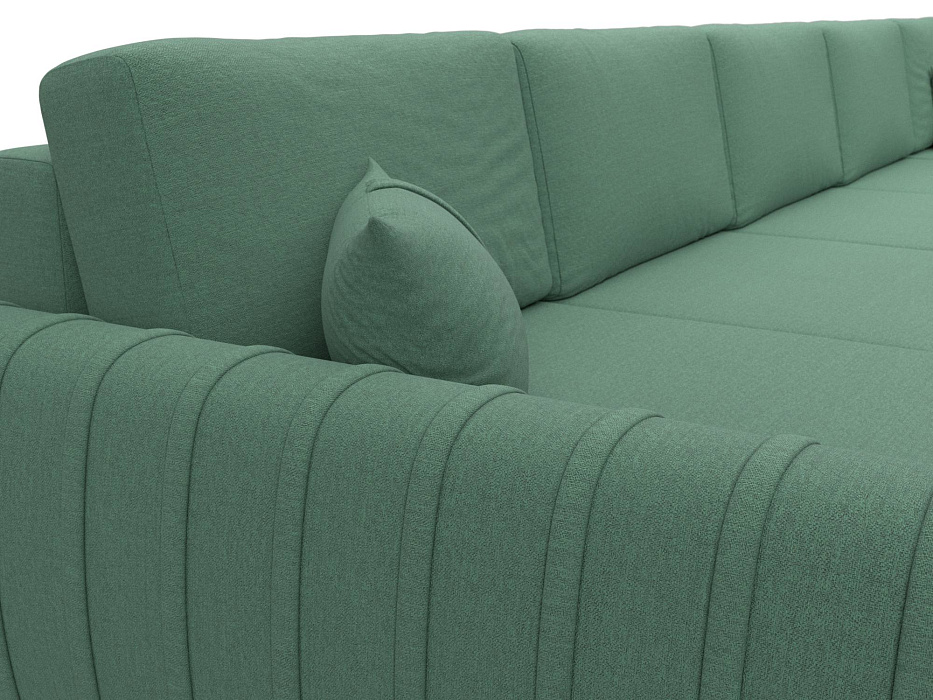 Диван П-образный Лига-057 НПБ МегаЛонг (амур 11 зеленый)