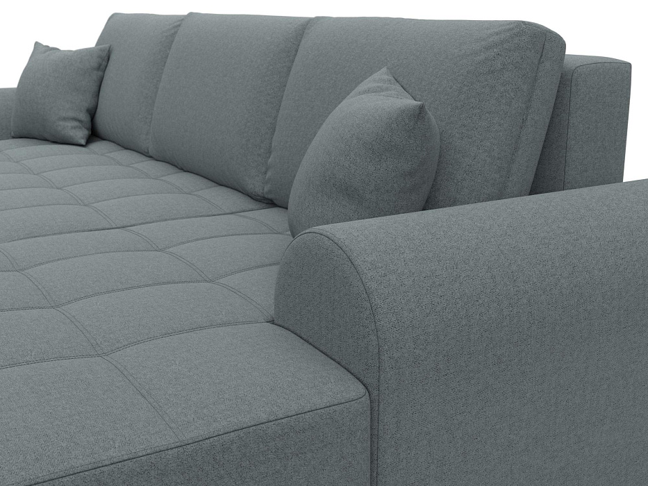 Диван угловой Лига-080 угол правый (амур 07 серый)