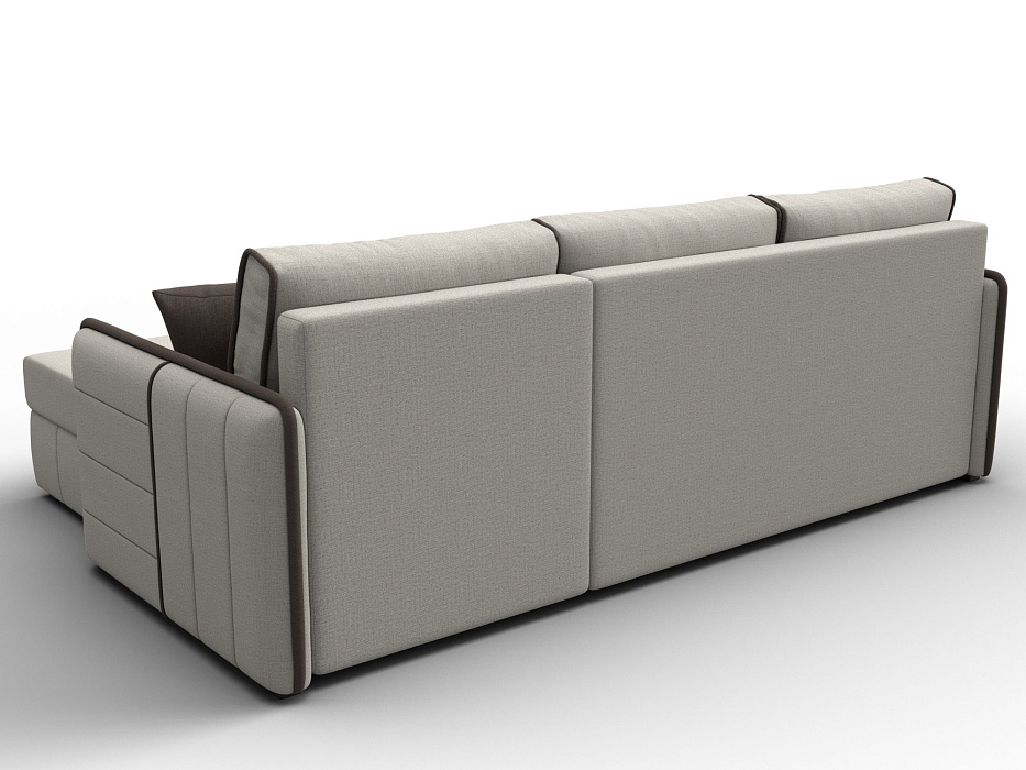 Диван угловой Лига-078 угол универсальный (амур 02 бежевый;амур 05 коричневый)