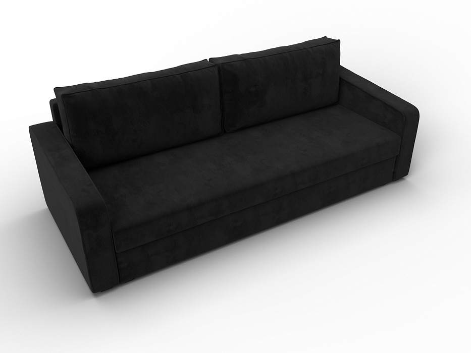 Диван прямой Лига-009 (seven 35 черный)