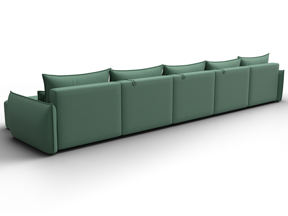 Диван П-образный Лига-051 НПБ МегаЛонг (амур 11 зеленый)